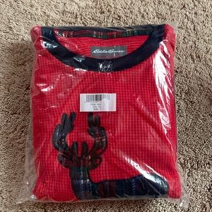 Kids size 10 brand new never opened Eddie Bauer reindeer pajamas